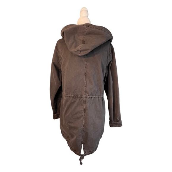 American Eagle Anorak‎ Utility Jacket Brown Full Zip Pockets Drawstring S - Picture 2 of 9